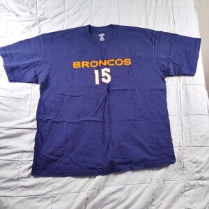 Reebok NFL Denver Broncos XL Blue Tim Tebow Shirt 100% Cotton